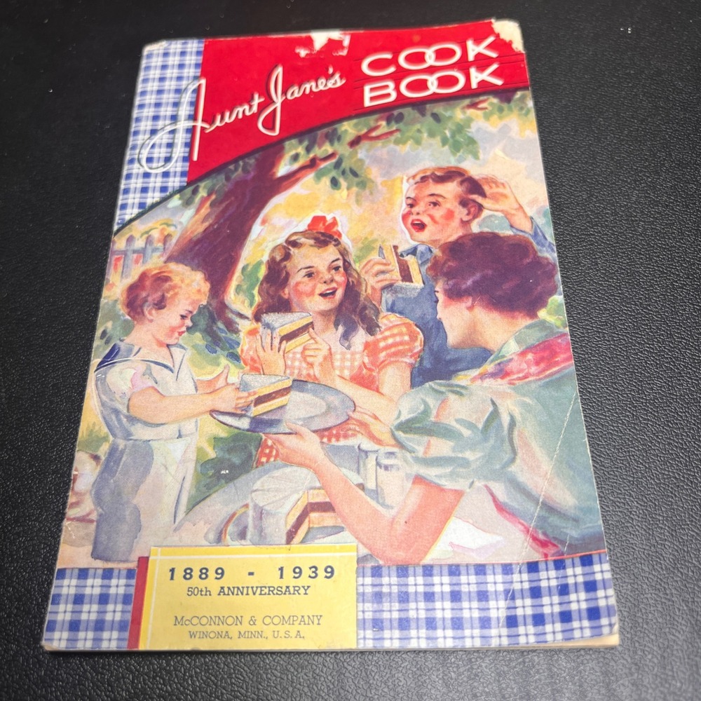 Vintage 1939 Aunt Jane's Cook Book McConnon & Company 50th Anniversary Booklet